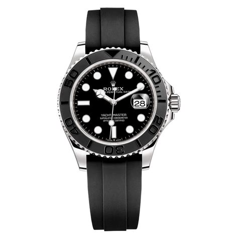 rolex yacht master rubber strap|rolex yacht master black band.